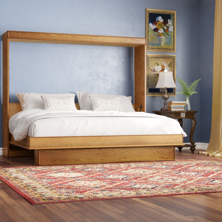 Canora Grey Bernhard Queen Solid Wood Low Profile Murphy Bed & Reviews